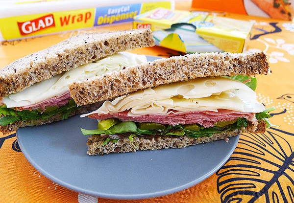 Glad pastrami sandwich