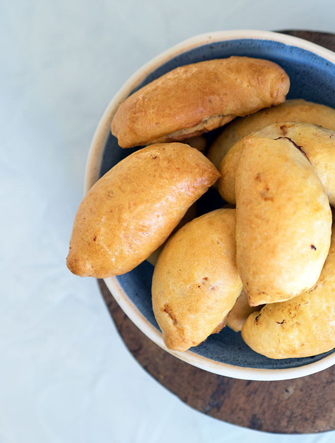 Piragi are traditional Latvian bacon buns. Made by my grandmother, myself and now my son. This recipe is a family tradition.