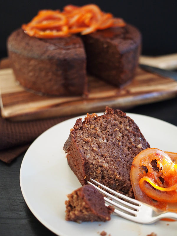 flourless blood orange chocolate cake