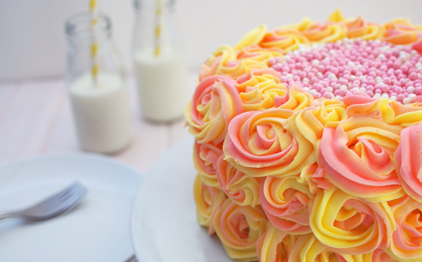 pink lemonade layer cake