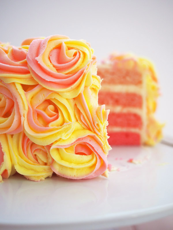 Pink Lemonade Ombre Cake Recipe