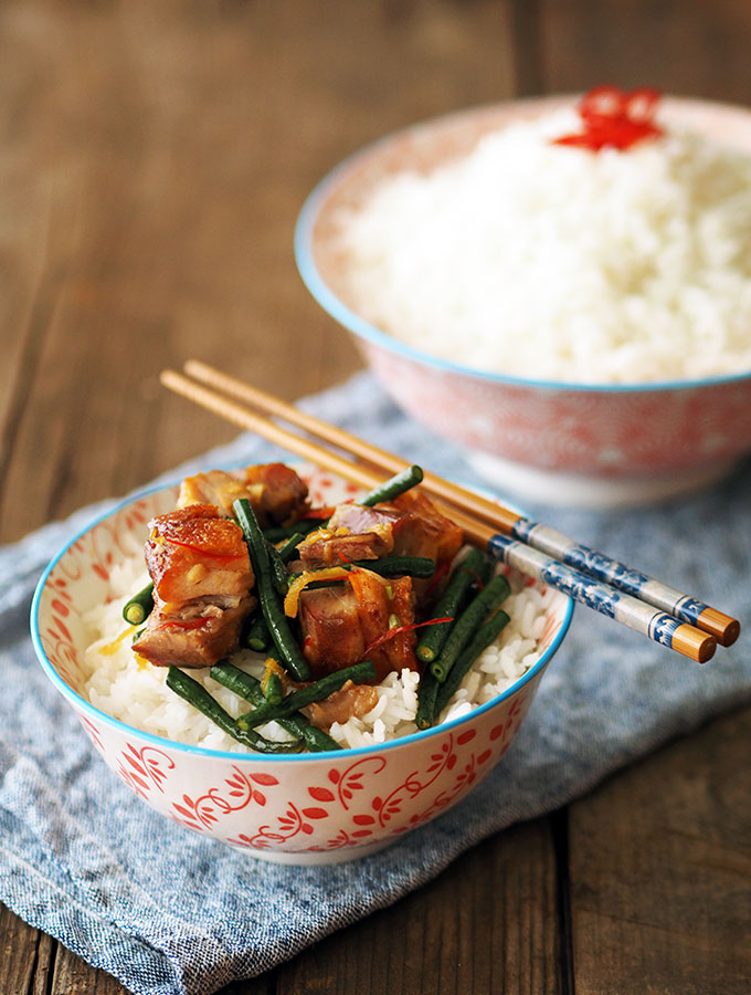 Crispy Pork Belly Stir Fry With Long Beans Belly Rumbles