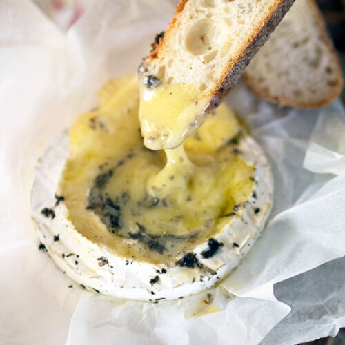 Baked Brie with Black Truffles