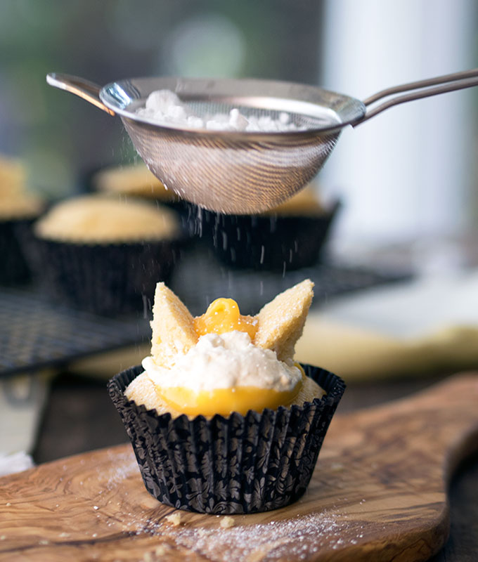 Passionfruit Curd Fairy Cakes