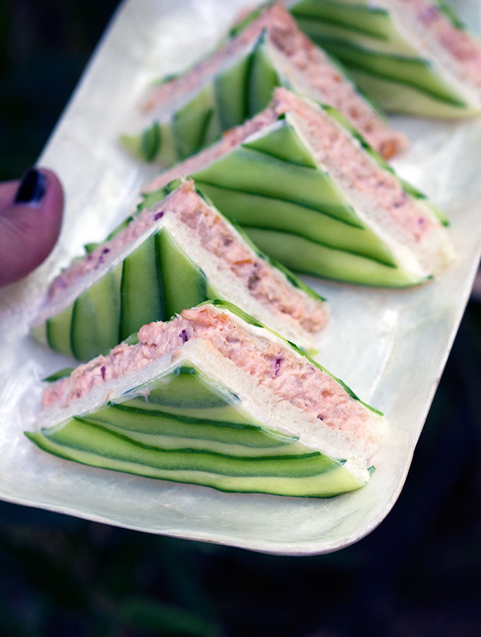 Chic Salmon and Cucumber Sandwiches