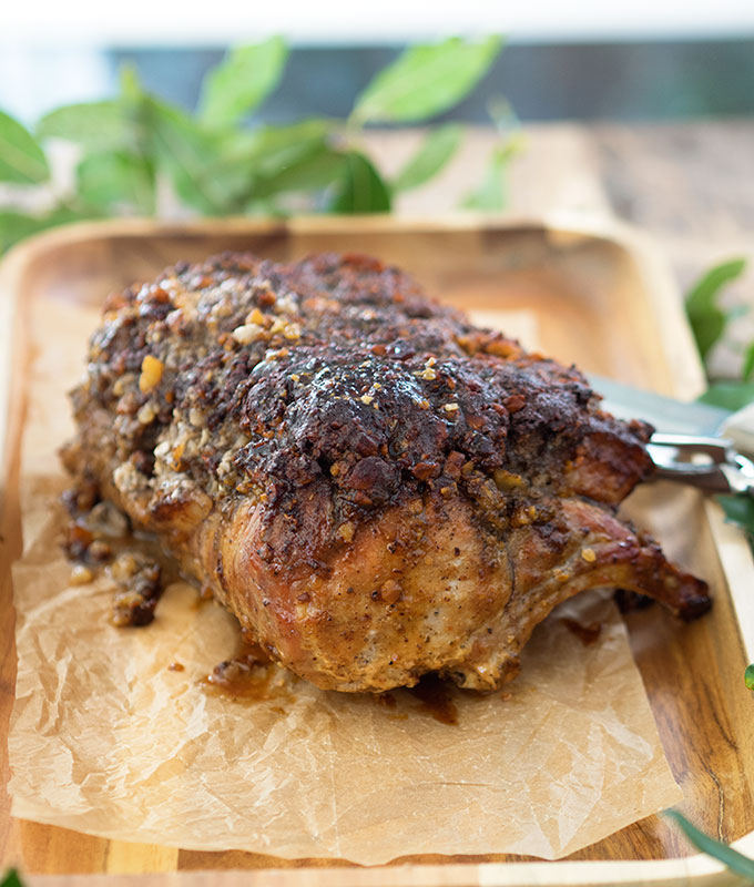 Australian Pork Rack, Cooking with Australian Native Ingredients.