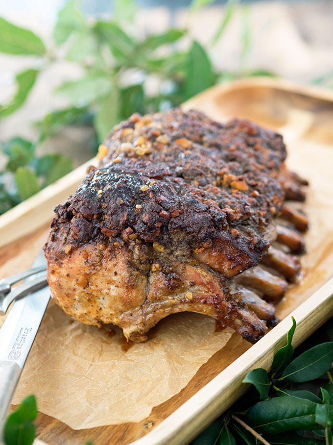 Australian Pork Rack, Cooking with Australian Native Ingredients.