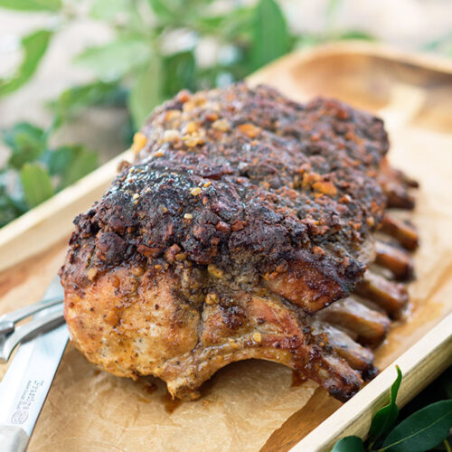 Australian Pork Rack, Cooking with Australian Native Ingredients.