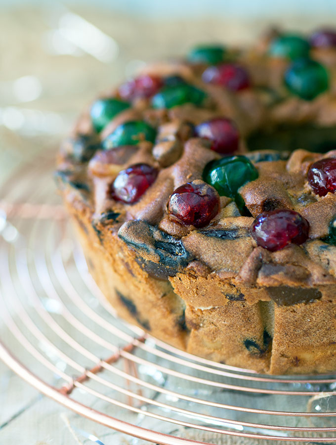 Stained Glass Window Cake, a colourful festive Christmas Cake