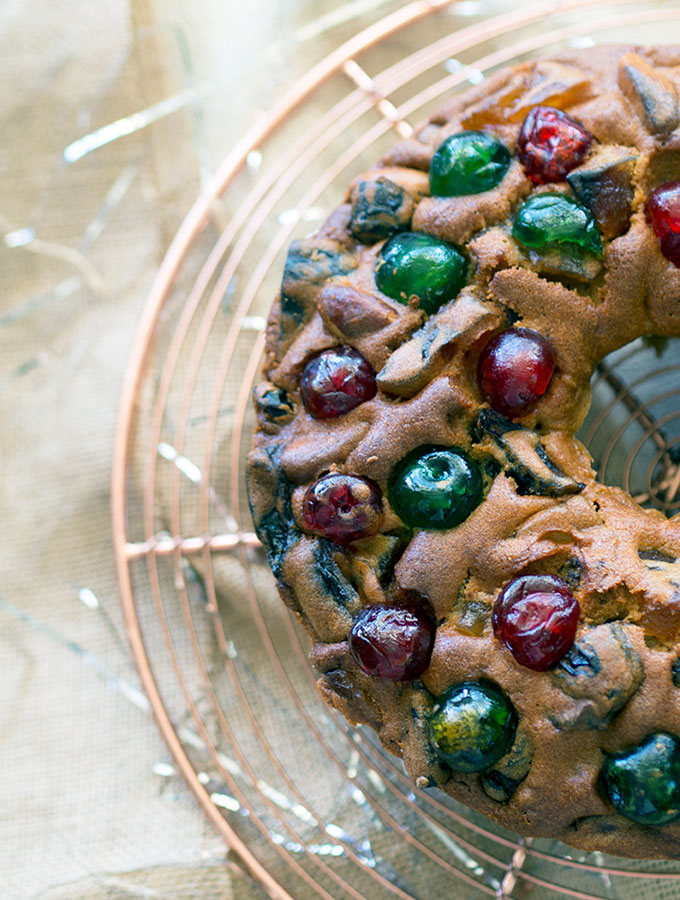 Stained Glass Window Cake, a colourful festive Christmas Cake