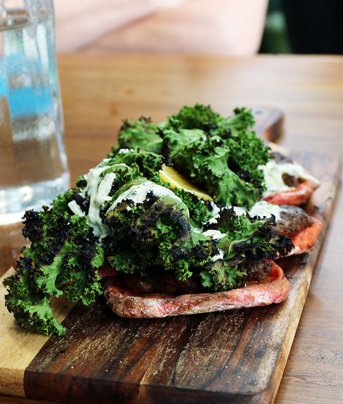 Miguel Maestre Lamb Kofta with Beetroot Pita