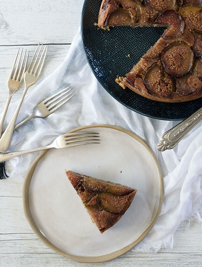 Fig Upside Down Cake - Gluten Free and super easy to make!