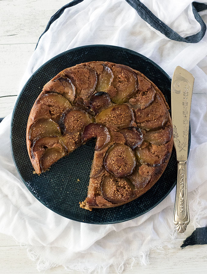 Fig Upside Down Cake - Gluten Free and super easy to make!