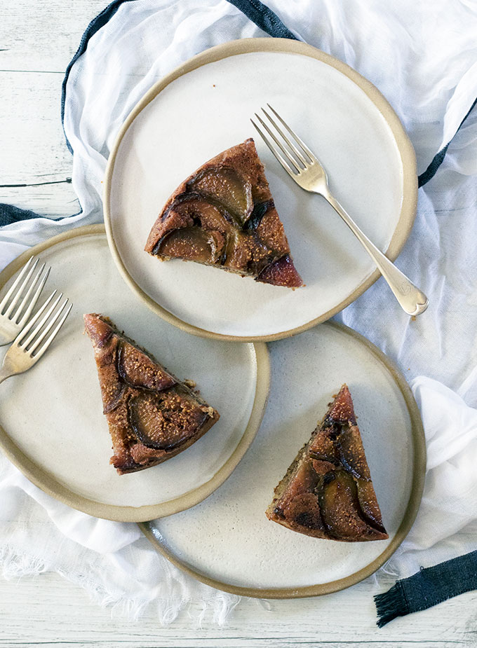 Fig Upside Down Cake - Gluten Free and super easy to make!