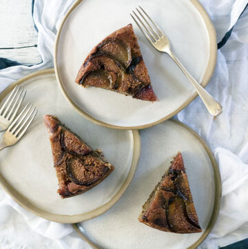 Fig Upside Down Cake - Gluten Free and super easy to make!