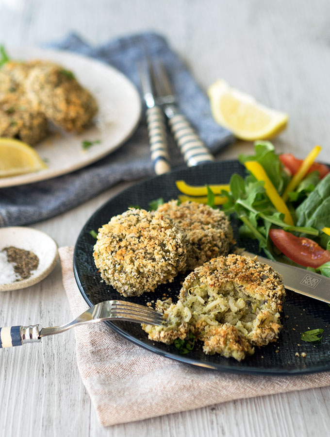 Healthy Oven Baked Zucchini Mushroom Croquettes