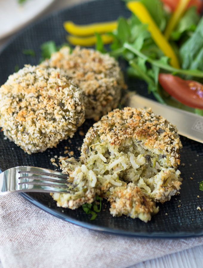 Healthy Oven Baked Zucchini Mushroom Croquettes