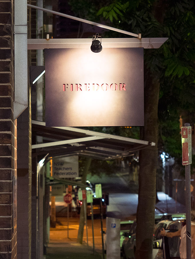 Firedoor Restaurant in Surry Hills, Sydney. All dishes are cooked via fire over various woods.