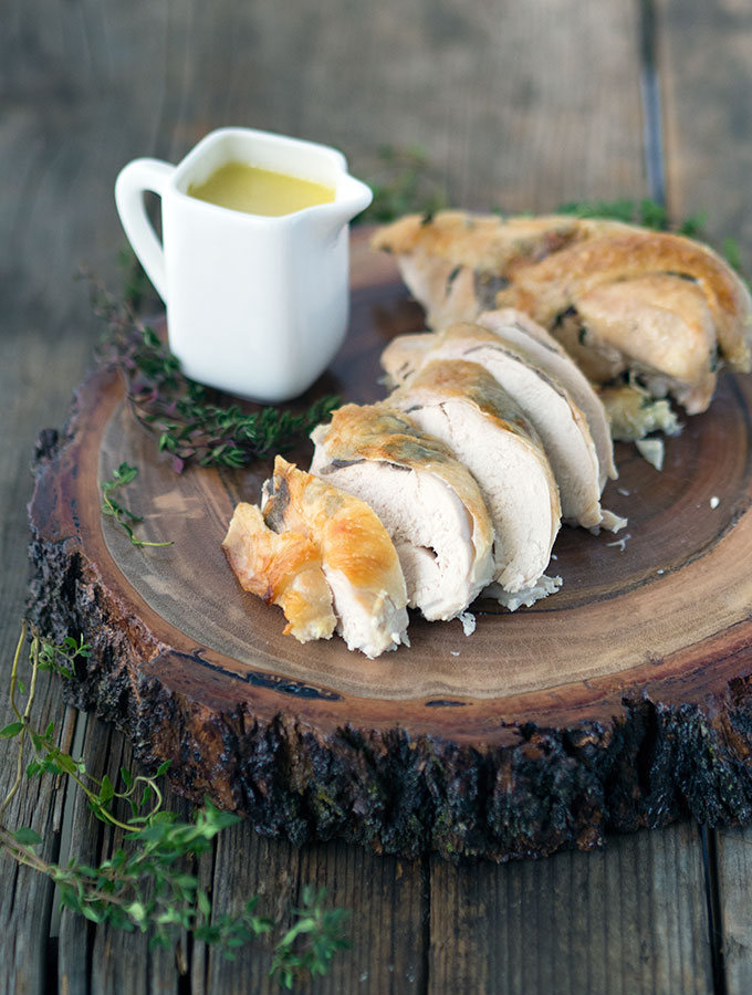 Black Truffle Chicken Breast baked in Milk is a simple and easy version of poulet en demi deuil (chicken in half mourning). Super tender and juicy chicken with a simple but flavour packed sauce.