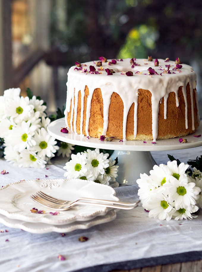 Vanilla Rose Chiffon Cake Recipe