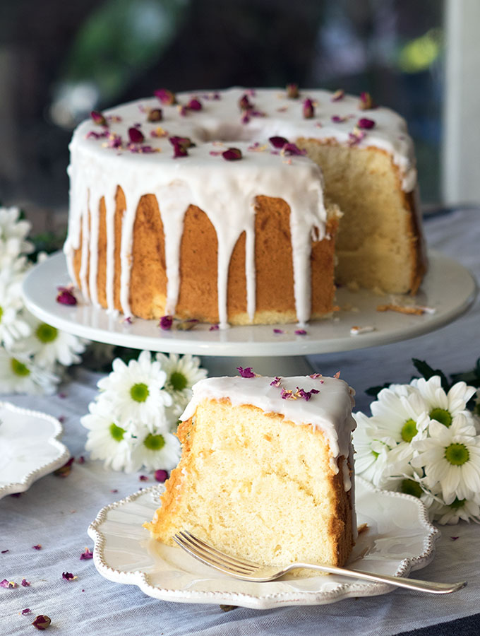 Vanilla Rose Chiffon Cake Recipe