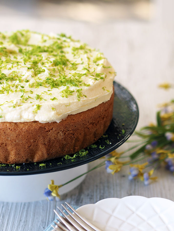 Tangy Lime Coconut Cake with lip smacking Lime Buttercream Frosting