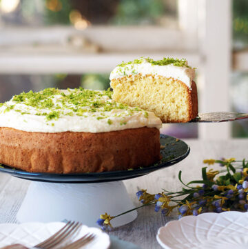 Tangy Lime Coconut Cake with lip smacking Lime Buttercream Frosting