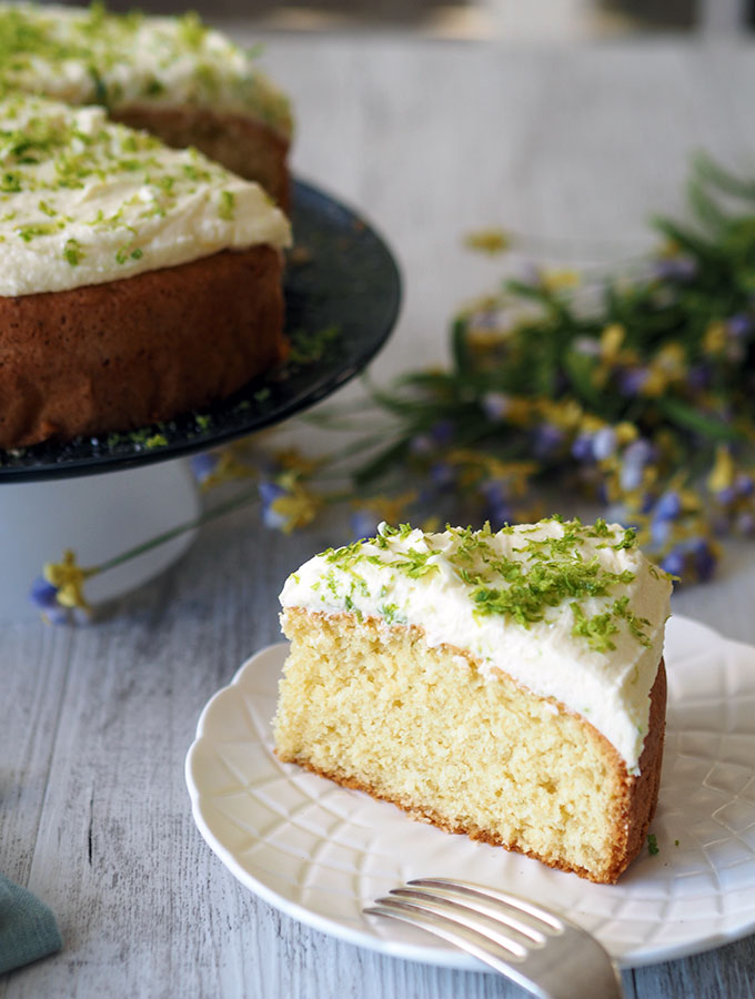 Tangy Lime Coconut Cake with lip smacking Lime Buttercream Frosting