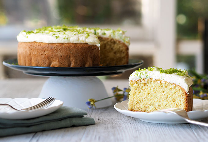 Tangy Lime Coconut Cake with lip smacking Lime Buttercream Frosting