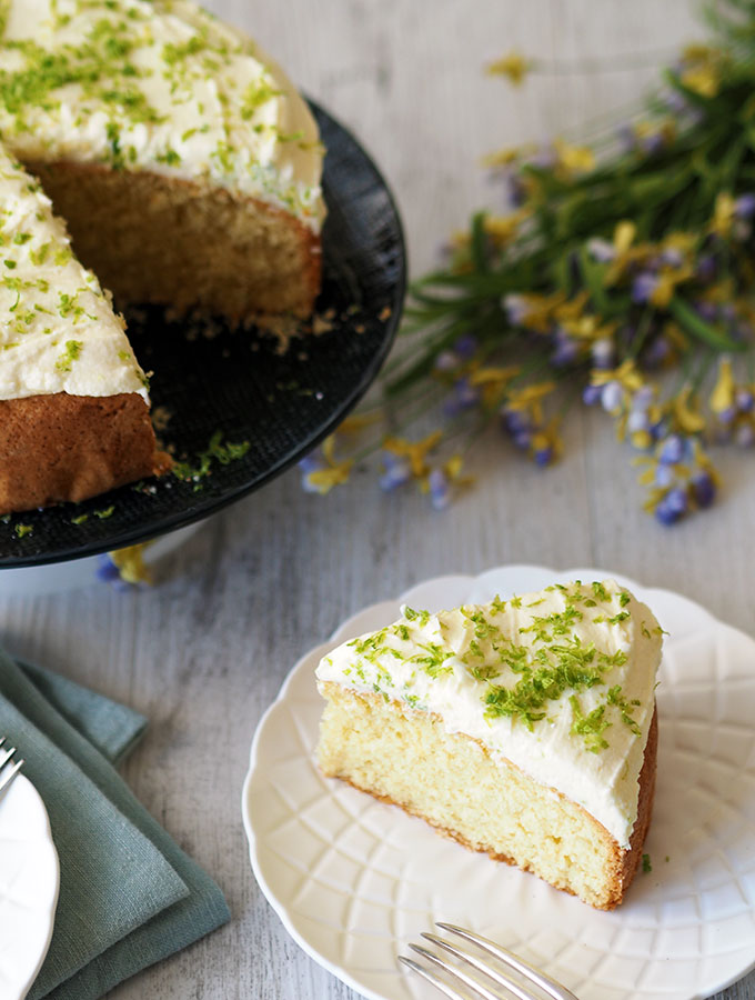 Tangy Lime Coconut Cake with lip smacking Lime Buttercream Frosting