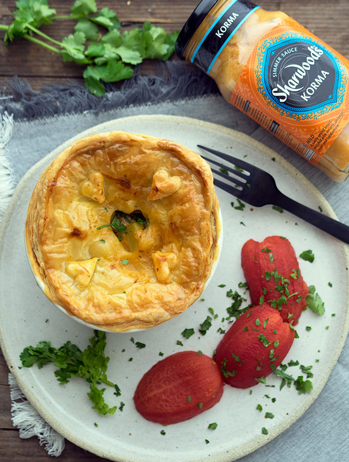 Easy Scallop and Prawn Curry Pies with Smoked Tomatoes