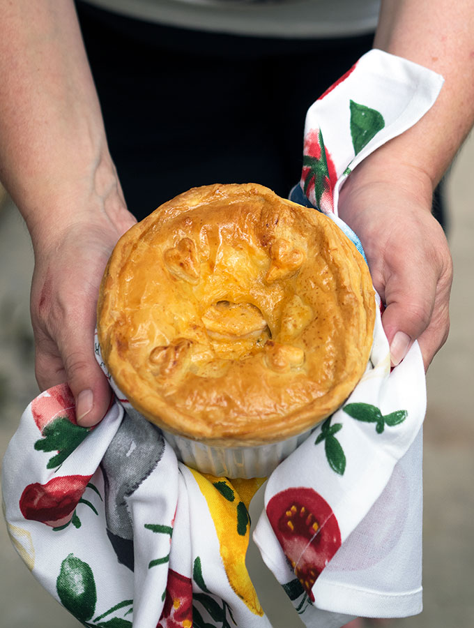 Easy Scallop and Prawn Curry Pies with Smoked Tomatoes