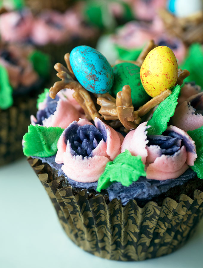 Easter Chocolate Mud Cupcakes