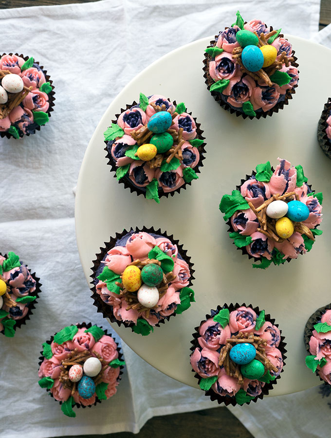 Easter Chocolate Mud Cupcakes