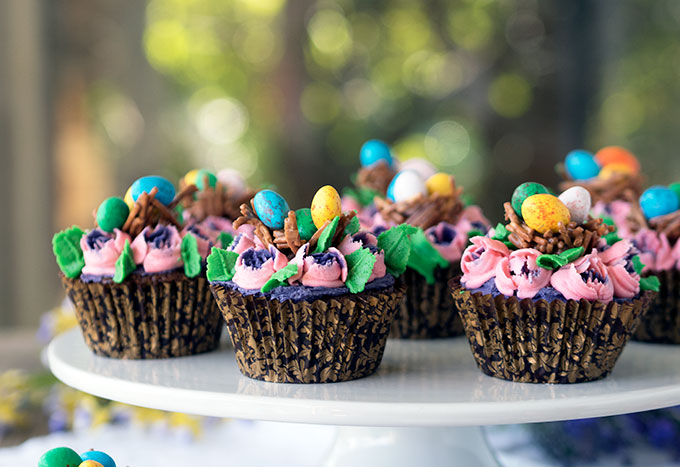 Easter Chocolate Mud Cupcakes