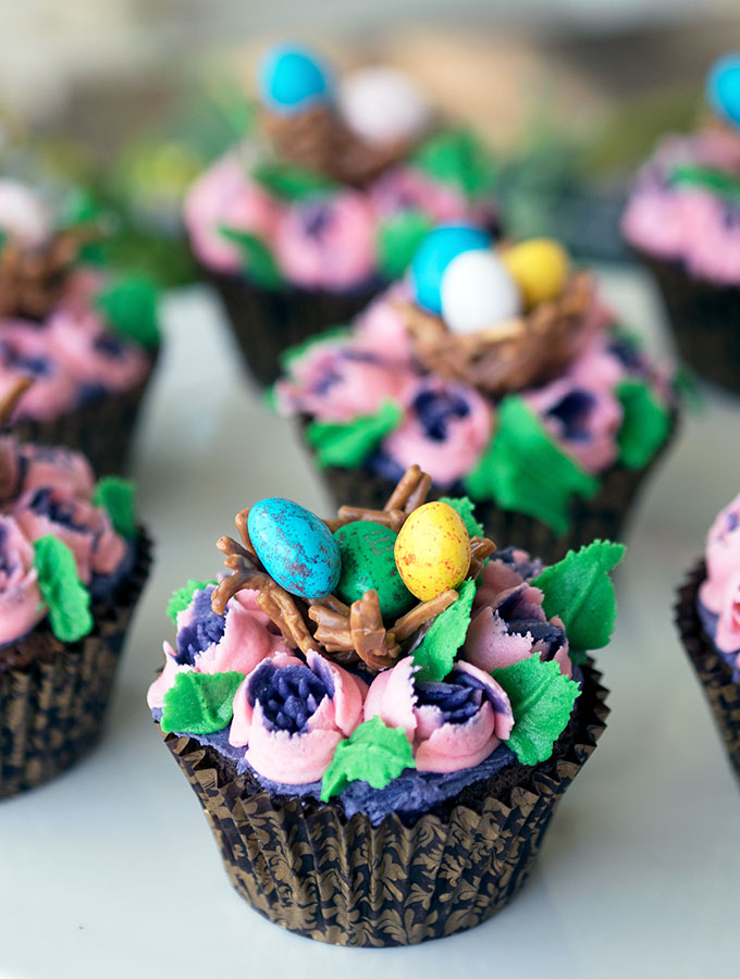 Easter Chocolate Mud Cupcakes using Russian Piping Tips Belly Rumbles