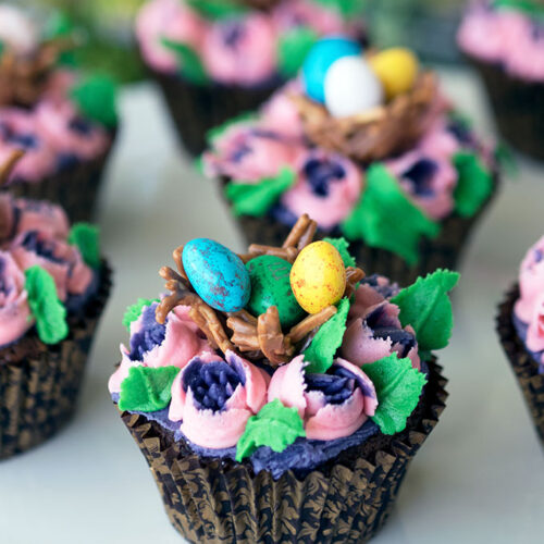 Easter Chocolate Mud Cupcakes