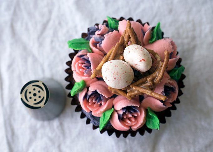 Easter Chocolate Mud Cupcakes