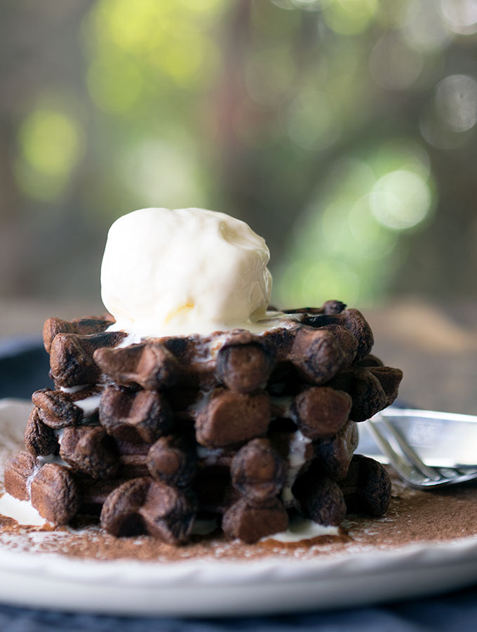 The Best Triple Chocolate Waffles Recipe | Belly Rumbles