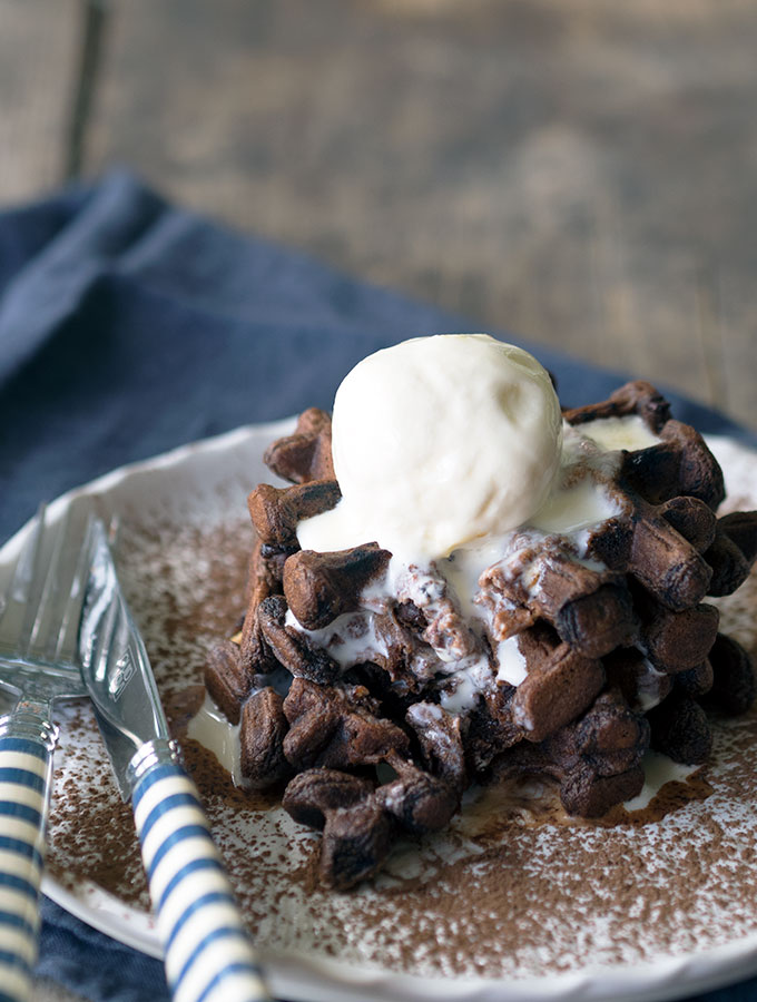 The Best Triple Chocolate Waffles Recipe