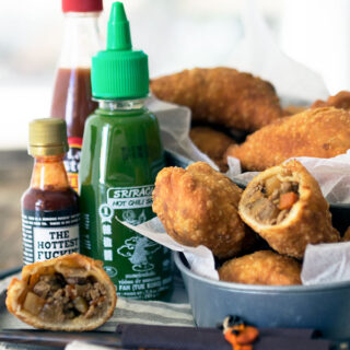 Filipino empanadas, full of flavour with flaky light pastry using a secret ingredient. Perfect Filipino snack food and you can freeze the leftovers for another day.