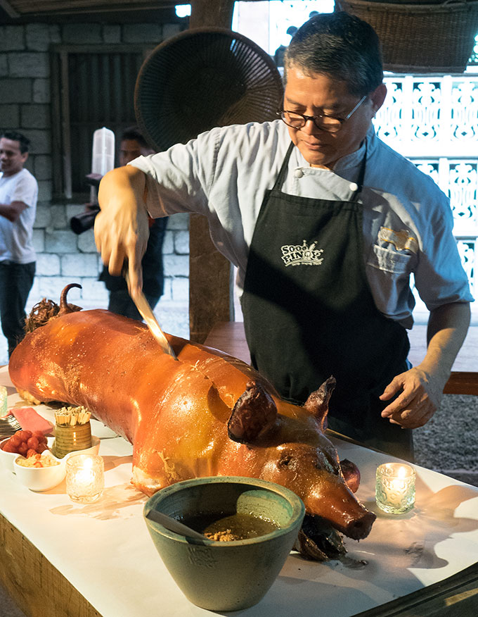 Chef Claude Tayag serves up a 10 course nose to tail lechon degustation at his Angeles City Restaurant Bale Dutung