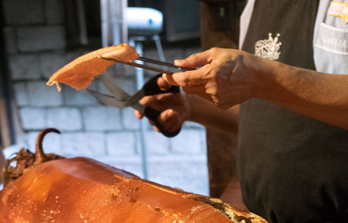 Chef Claude Tayag serves up a 10 course nose to tail lechon degustation at his Angeles City Restaurant Bale Dutung