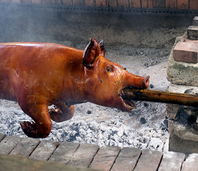 Chef Claude Tayag serves up a 10 course nose to tail lechon degustation at his Angeles City Restaurant Bale Dutung