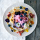 Blueberry White Chocolate Waffles, the pop of fresh blueberries and surprise of white chocolate make these waffles a breakfast winner.