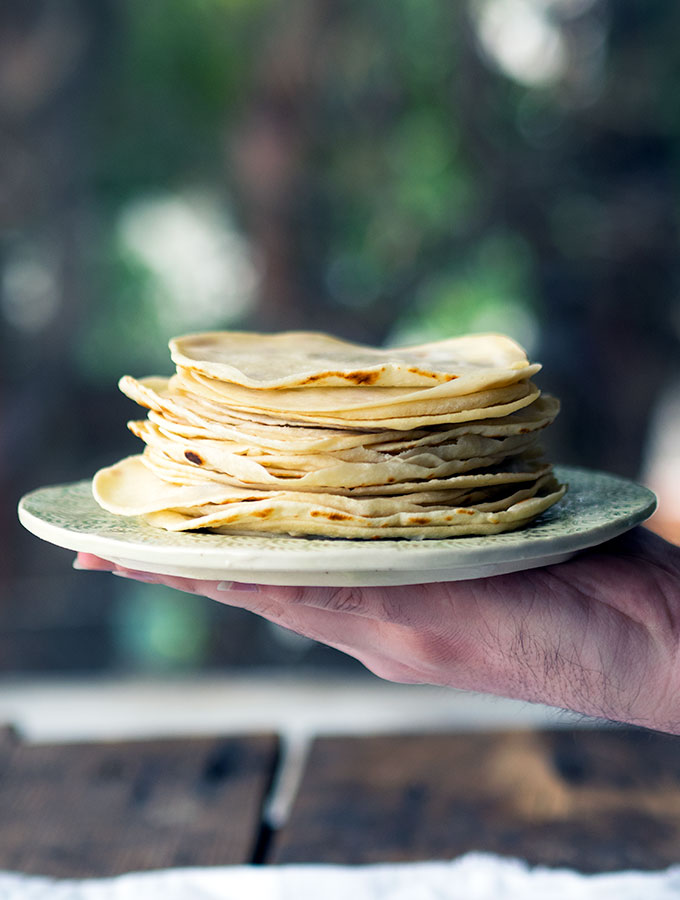 Authentic Mandarin Pancakes that are easy to make at home. Perfect to wrap up slices of Peking duck or BBQ Pork with green onions, cucumber and hoisin sauce.