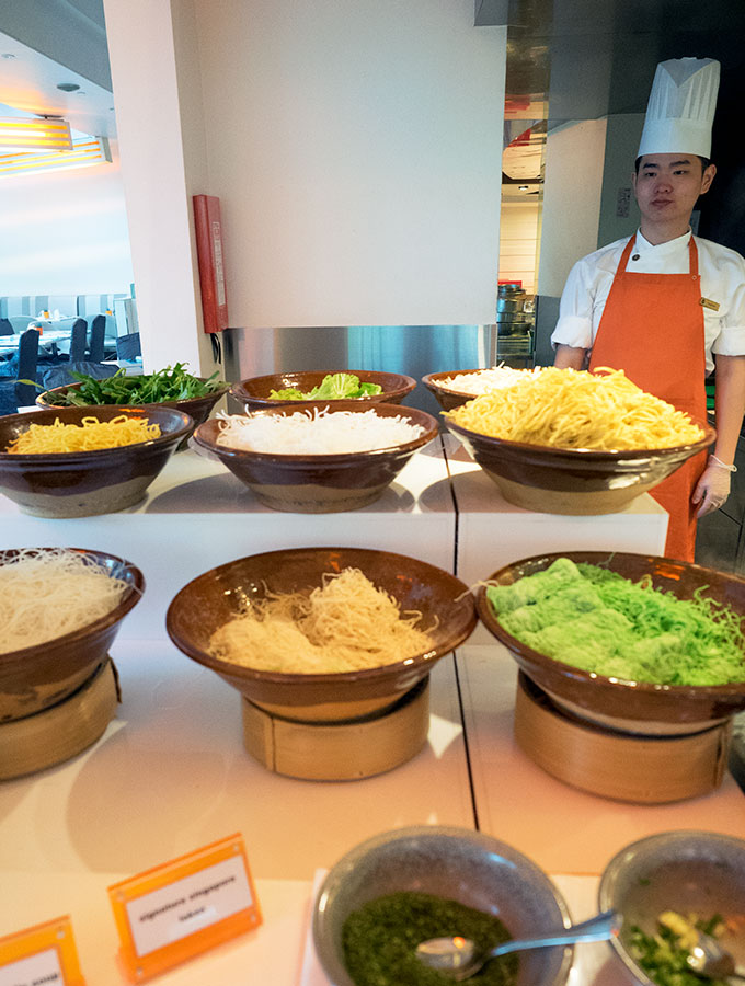 The Line at Shangri-La Hotel in Singapore offers an extensive breakfast buffet.  Do they do the best buffet breakfast in Singapore?