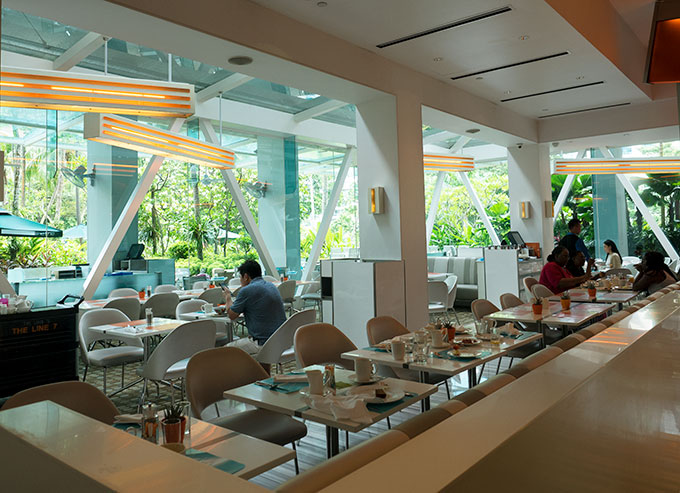 The Line at Shangri-La Hotel in Singapore offers an extensive breakfast buffet.  Do they do the best buffet breakfast in Singapore?