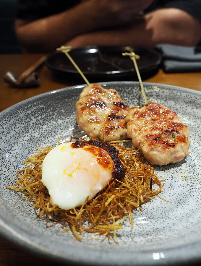 Kid Kyoto Omakase: Preserved lemon chicken tsukune, onsen egg ‘birds nest’ & chilli rayu