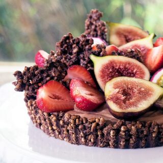 The ultimate chocolate cheesecake with a delicious chocolate crackle base